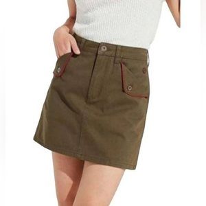 BDG Green Cadet Mini Skirt in Olive Urban Outfitters, Size Large
